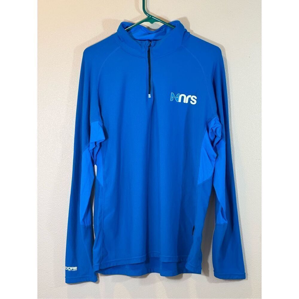 NRS Men's H2Core Lightweight 1/4 Zip Up Pullover Sea Blue Shirt Size XL